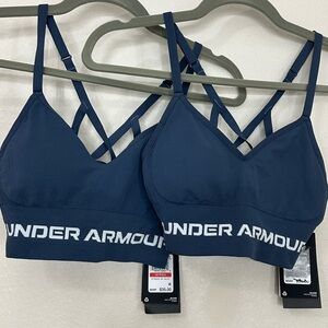 Under Armour Blue Sports Bra Moisture-Wicking Racerback